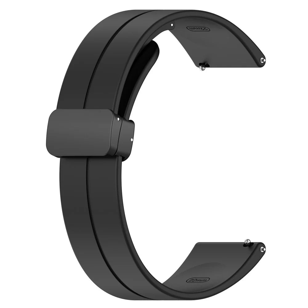 For Huami Amazfit GTR Mini / GTS 4 / 3 / 2 / Bip 3 Watch Band Magnetic Folding Buckle 20mm Silicone Strap - Black - 3