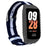 For Xiaomi Smart Band 8 Active / Redmi Smart Band 2 Watch Strap Nylon Wrist Band with Case - Blue+White Stripes - 1
