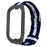 For Xiaomi Smart Band 8 Active / Redmi Smart Band 2 Watch Strap Nylon Wrist Band with Case - Blue+White Stripes - 2