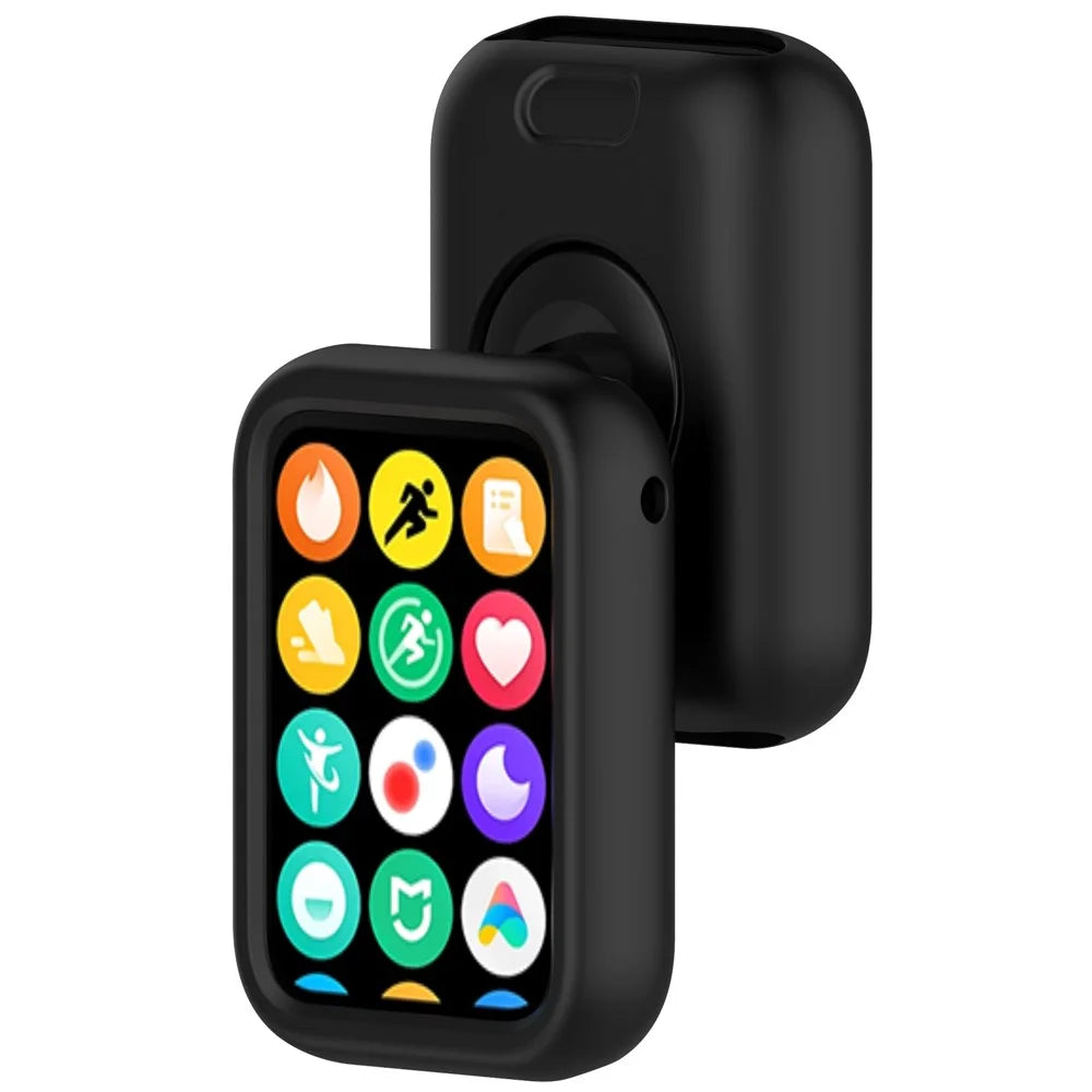 For Xiaomi Smart Band 8 Pro Watch Band Silicone Anti-scratch Strap with Case - Black - 2