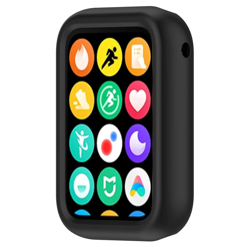 For Xiaomi Smart Band 8 Pro Watch Band Silicone Anti-scratch Strap with Case - Black - 6