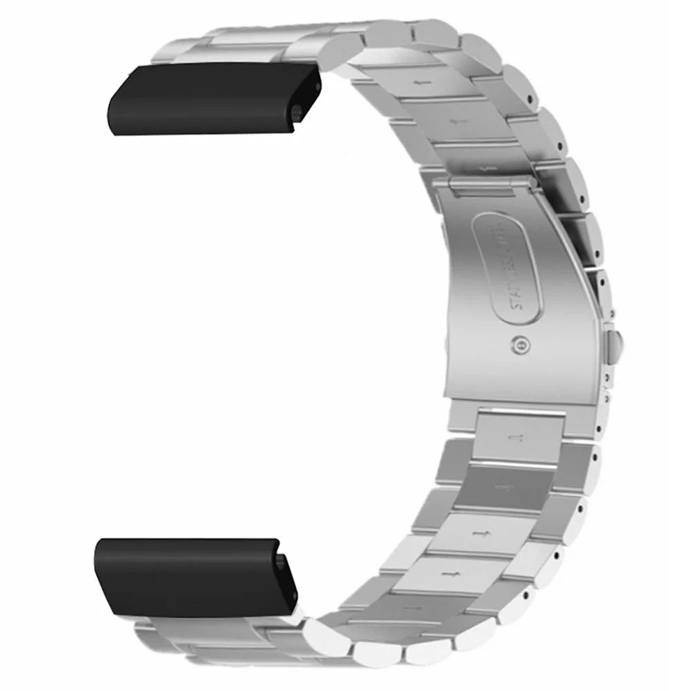 For Coros Vertix 2 / Garmin Fenix 7X / 6X / 5X Stainless Steel Watch Band Strap with 26mm PC Connector - Silver - 2