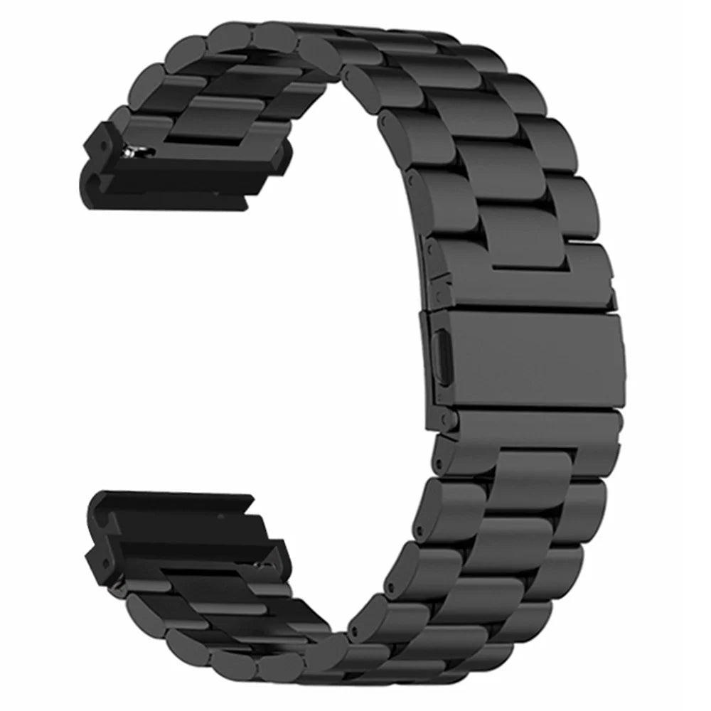 For Huami Amazfit Falcon / Garmin Fenix 7 / 6 / 5 Watch Band Stainless Steel Strap with 22mm PC Connector - Black - 3