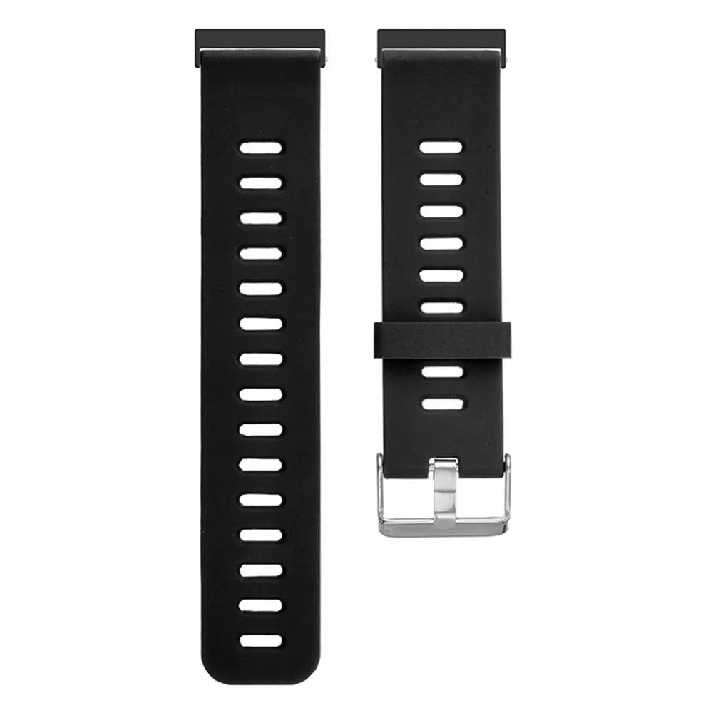 For Suunto Spartan Sport Wrist HR Baro / Suunto 7 Watch Bands Dual Color Silicone Straps - Black+Green - 3