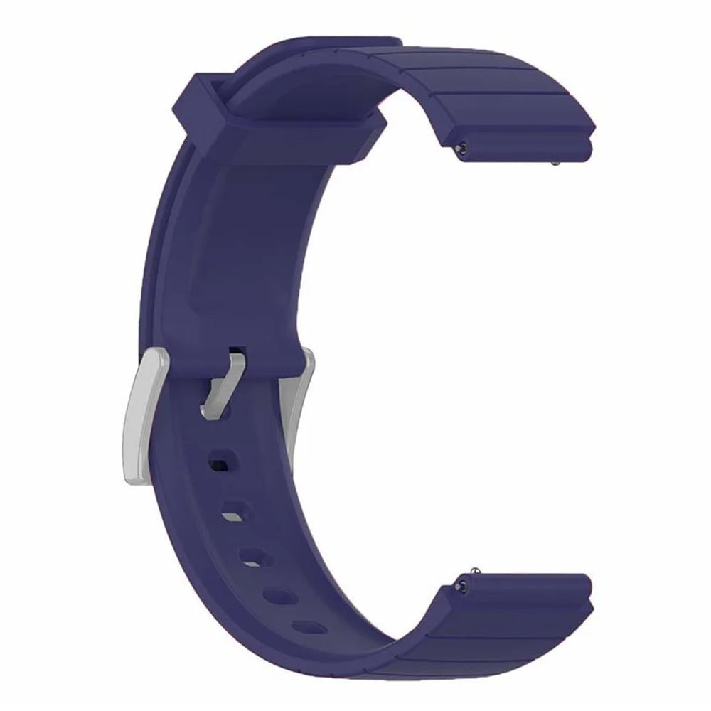 For Mibro Watch T1 Silicone Band Soft Replacement Watch Strap - Midnight Blue - 3