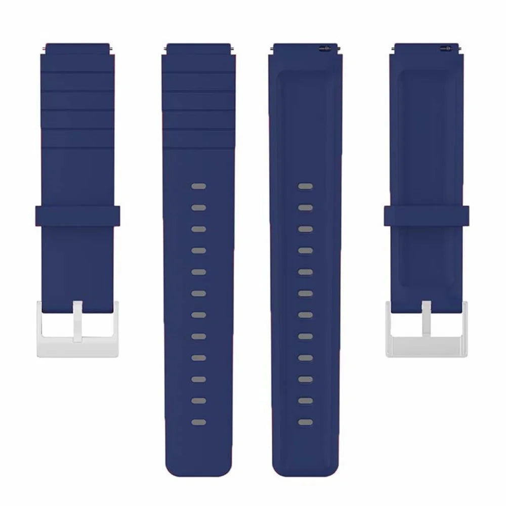 For Mibro Watch T1 Silicone Band Soft Replacement Watch Strap - Midnight Blue - 4