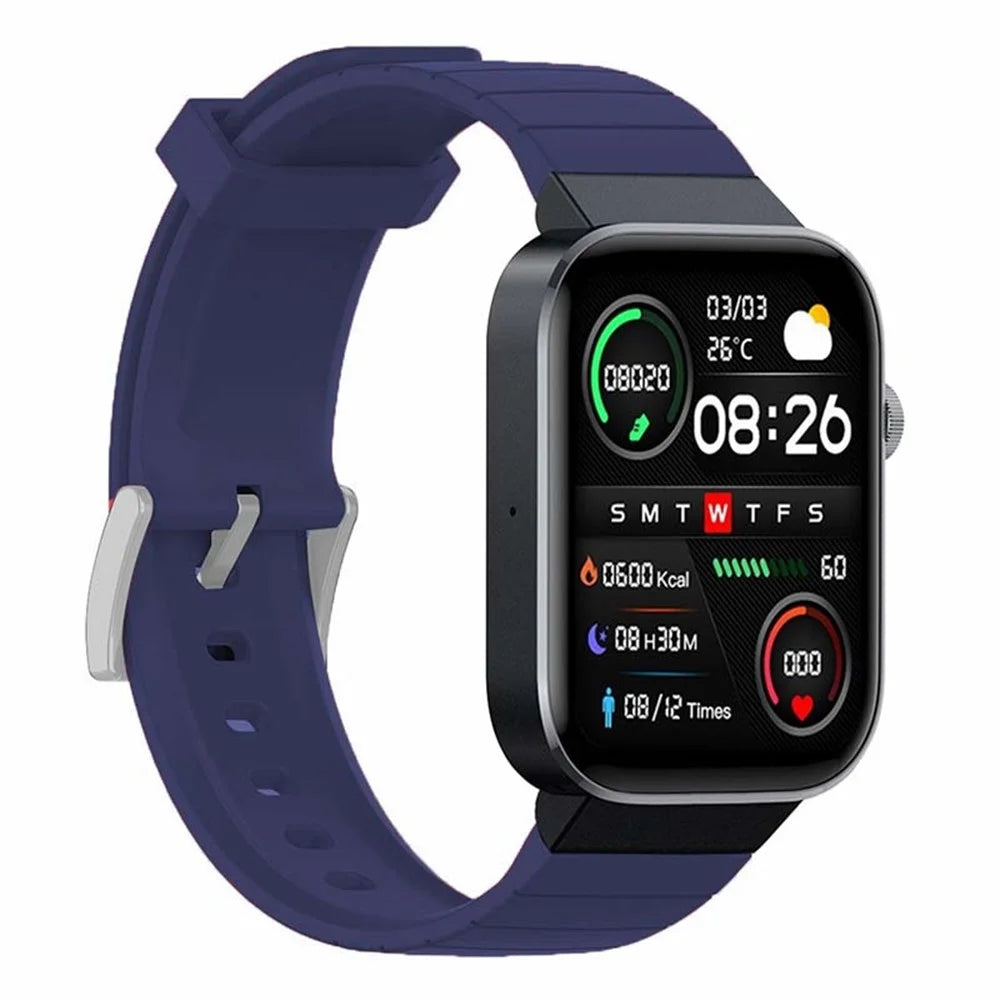 For Mibro Watch T1 Silicone Band Soft Replacement Watch Strap - Midnight Blue - 5