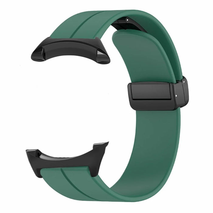 For Suunto Core Silicone Watch Bands Magnetic Buckle 22mm Strap Replacement - Army Green - 2