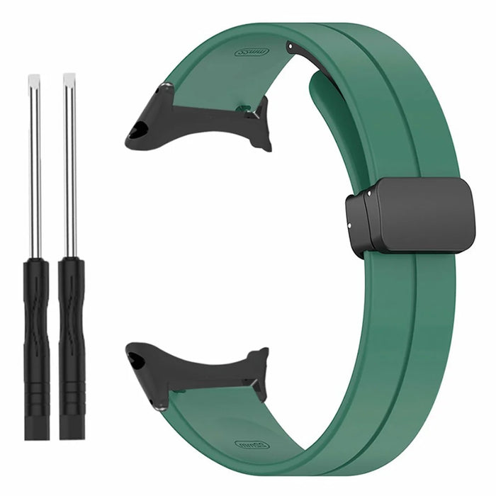For Suunto Core Silicone Watch Bands Magnetic Buckle 22mm Strap Replacement - Army Green - 3
