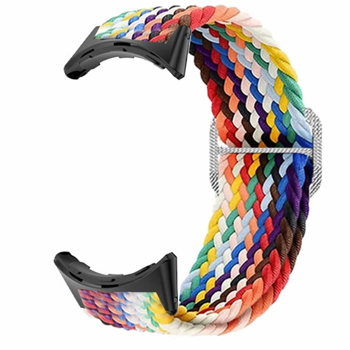 Braided Elastic Watch Band for Google Pixel Watch 4 41mm / Watch 3 41mm / Watch 2 / Watch Replacement Adjustable Wrist Strap - Rainbow - 2