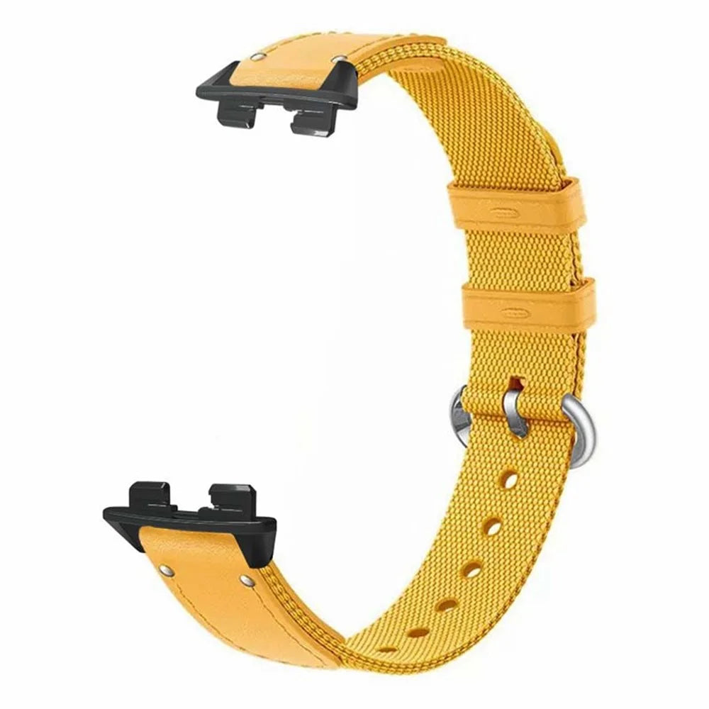 For Huawei Band 8 / Band 8 NFC / Band 9 / Band 9 NFC Replacement Watch Band Quick Release Nylon Watch Strap with Alloy Buckle - Yellow - 2