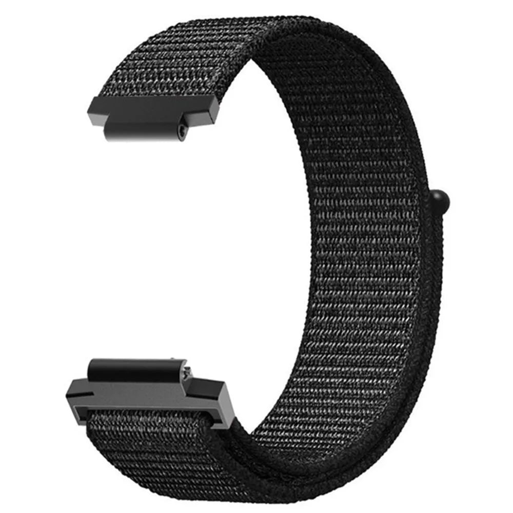 For Huami Amazfit Verge 2 (A1807) Nylon Sport Loop Watch Bands Adjustable Strap with Spring Bar - Black - 2