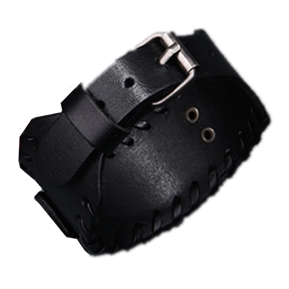 For Huami Amazfit GTS 4 / 3 / 2 / 2 mini / Bip Watch Band Rivet Punk Style 20mm Cowhide Leather Bracelet Strap - Black - 2