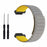 For Garmin Forerunner 220 / 230 / 235 / 735XT / 620 / 63 Silicone Strap Magnetic Smartwatch Bands - Grey+Yellow - 3