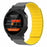For Garmin Forerunner 220 / 230 / 235 / 735XT / 620 / 63 Silicone Strap Magnetic Smartwatch Bands - Grey+Yellow - 4