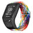 For TomTom Runner 2 / 3 / Spark / Adventurer Watch Band Braided Adjustable Nylon Loop Strap with Case - Rainbow - 1