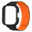 For Xiaomi Redmi Watch 3 Silicone Watch Band Magnetic Strap with PC Watch Case - Black+Orange - 2
