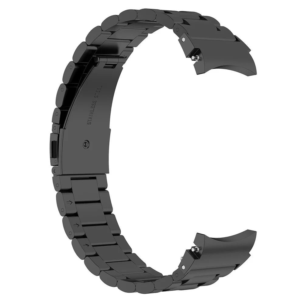 For Samsung Galaxy Watch6 / Watch 5 / Watch 5 Pro / Watch 4 Wrist Strap 3-beads Solid Metal Watch Band - Black - 2
