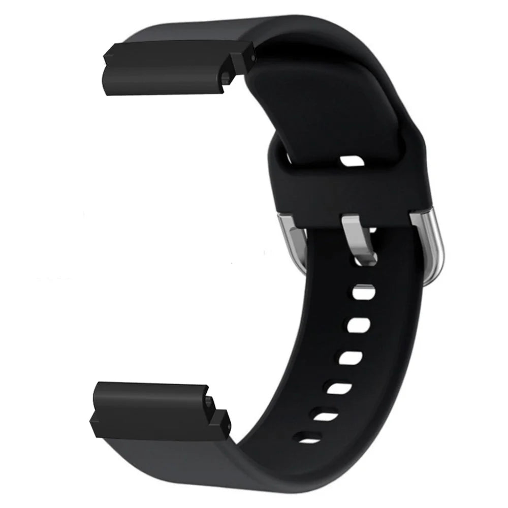 For Garmin Fenix 7S / 6S / 5S Watch Strap Silicone Breathable Replacement Bands with 20mm PC Connector - Black - 2