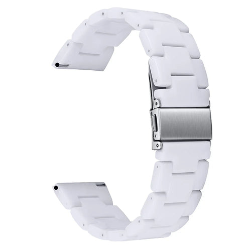 For Garmin Vivoactive 4 Replacement Watch Strap 22mm Waterproof Resin Watch Band - White - 1