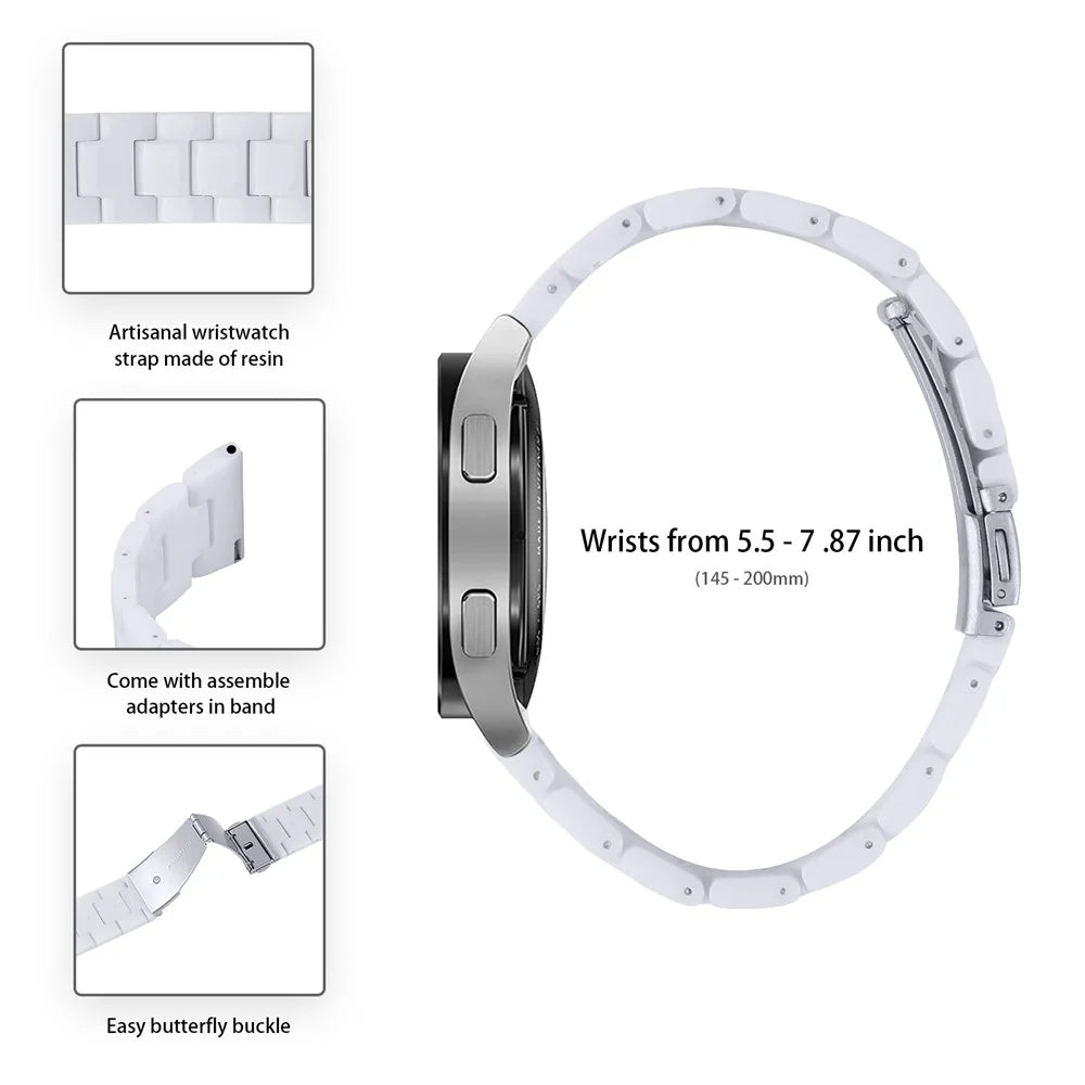 For Garmin Vivoactive 4 Replacement Watch Strap 22mm Waterproof Resin Watch Band - White - 4