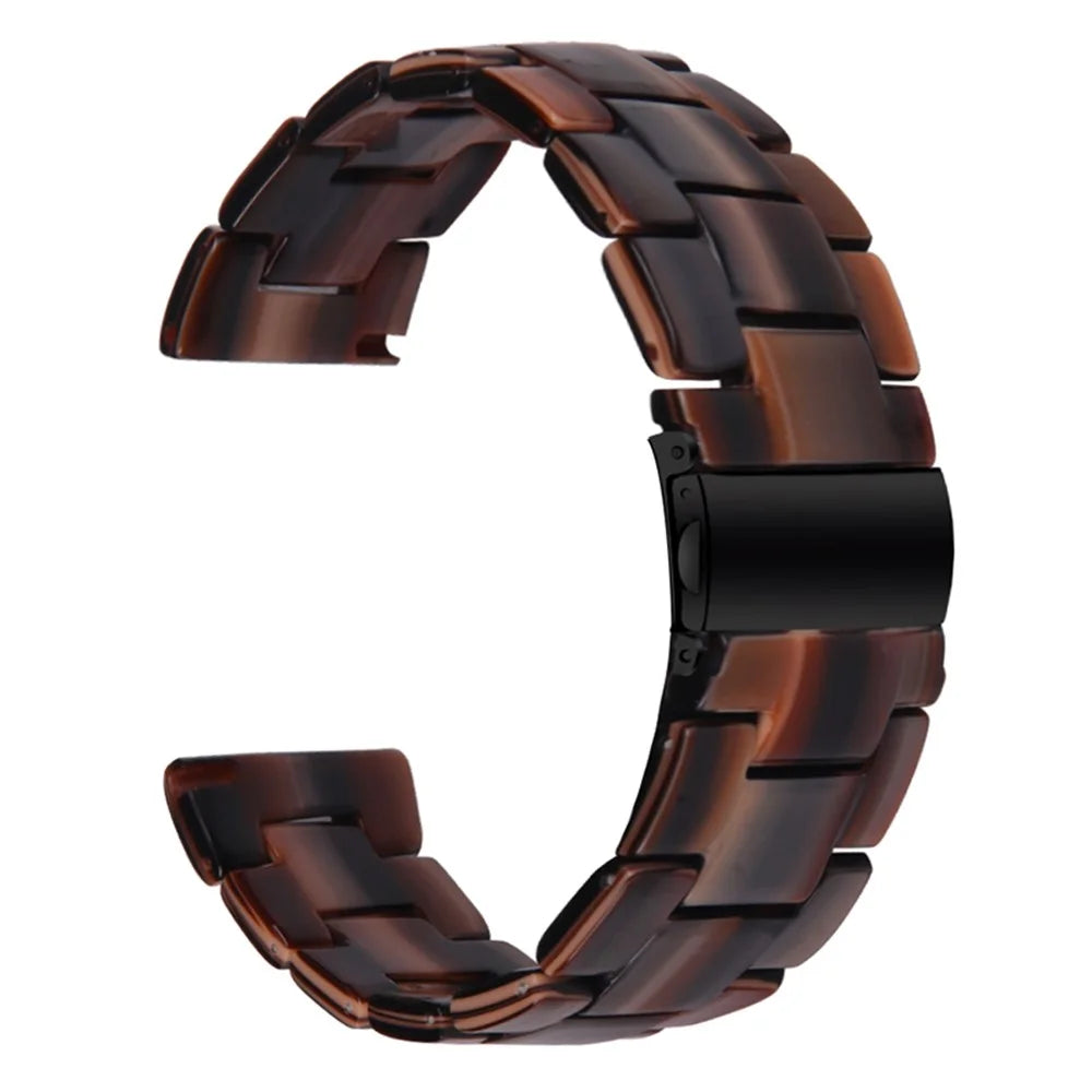 For Garmin Vivoactive 4 Resin Watch Strap 22mm Waterproof Replacement Watch Band - Chocolate - 1