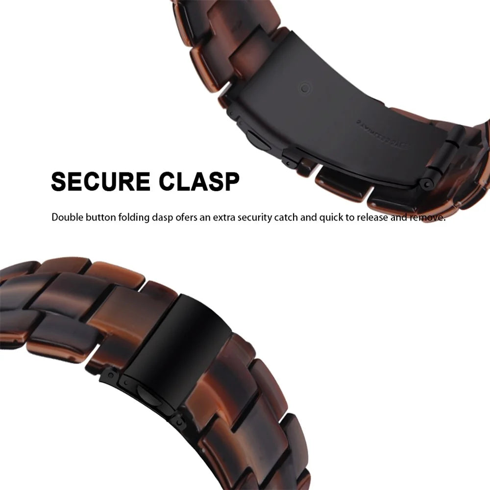 For Garmin Vivoactive 4 Resin Watch Strap 22mm Waterproof Replacement Watch Band - Chocolate - 2