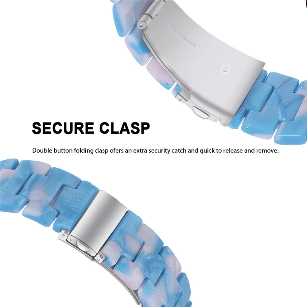 For Huawei Watch 4 Pro / Watch GT 3 / 2 46mm Replacement Watch Band Waterproof 22mm Resin Watch Strap - Blue / Pink - 2