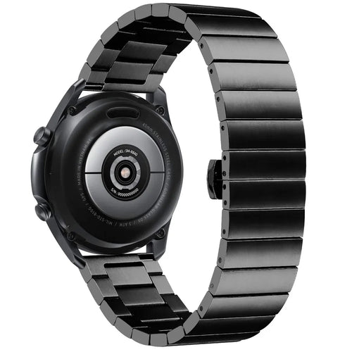 For Huawei Watch 4 Pro / Watch GT 3 / Watch GT 2 Stainless Steel Strap 22mm Butterfly Buckle Replace Band - Black - 1