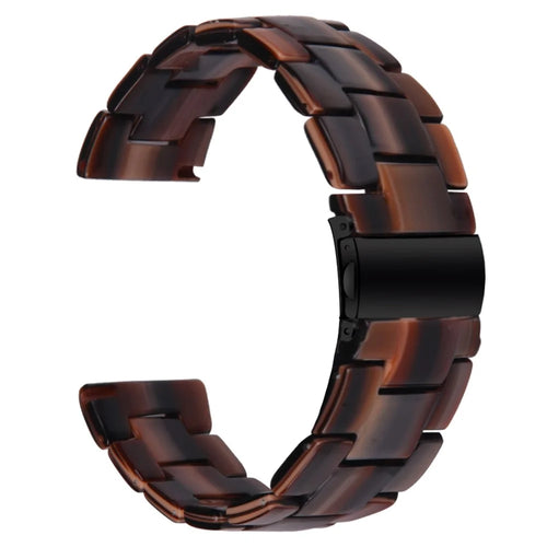 For Huawei Watch 4 Pro / Watch GT 3 / 2 46mm Resin Watch Band 22mm Waterproof Quick Release Watch Strap - Chocolate - 1