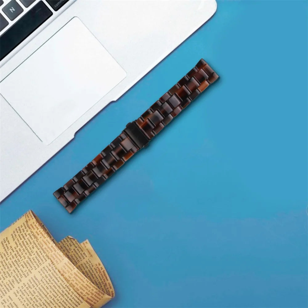 For Huawei Watch 4 Pro / Watch GT 3 / 2 46mm Resin Watch Band 22mm Waterproof Quick Release Watch Strap - Chocolate - 4
