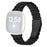 For Fitbit Versa 4 / Sense 2 Smartwatch Metal Replacement Wrist Strap - Black - 1