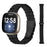 For Fitbit Versa 4 / Sense 2 Smartwatch Metal Replacement Wrist Strap - Black - 3
