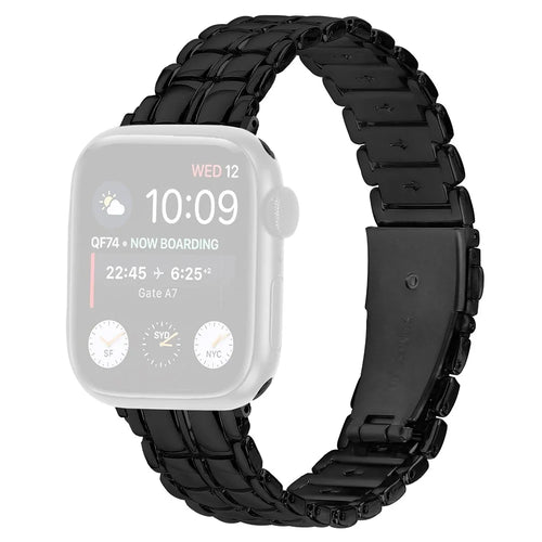 Watch Strap for Apple Watch Series 11 10 42mm / 9 8 7 41mm / SE3 SE2 SE 6 5 4 40mm / 3 2 1 38mm Metal Wrist Strap - Black - 1
