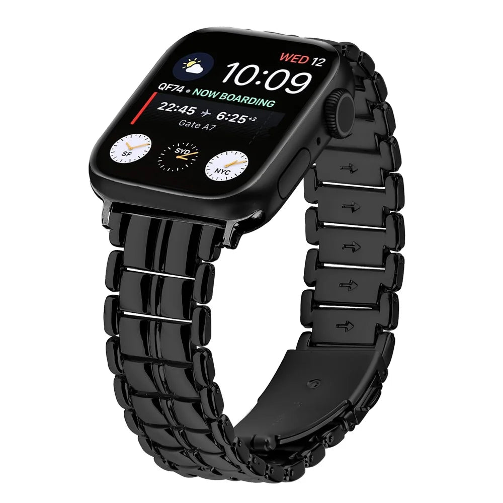 Watch Strap for Apple Watch Series 11 10 42mm / 9 8 7 41mm / SE3 SE2 SE 6 5 4 40mm / 3 2 1 38mm Metal Wrist Strap - Black - 2