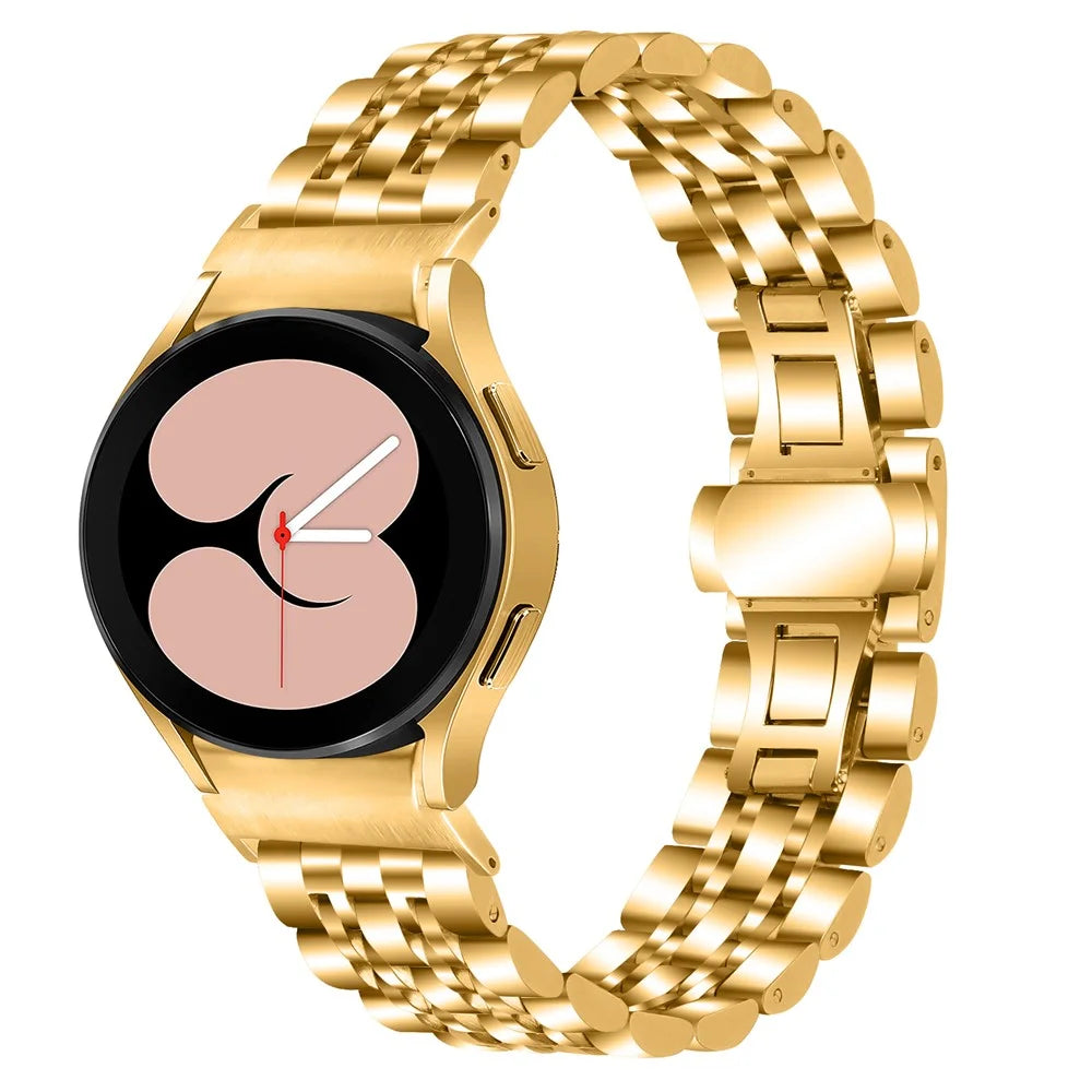 For Samsung Galaxy Watch6 / Watch6 Classic Stainless Steel Watch Band Replacement Strap with Quick Release Connector - Gold - 2