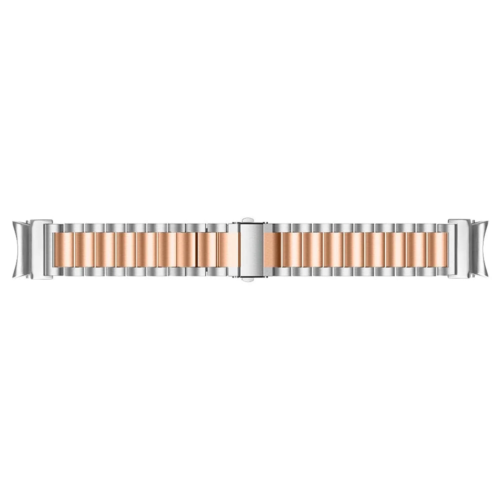 For Samsung Galaxy Watch 5 / 5 Pro / Watch FE 40mm / Watch4 / Watch4 Classic 46mm Stainless Steel Strap Connector Watch Band - Silver / Rose Gold - 4