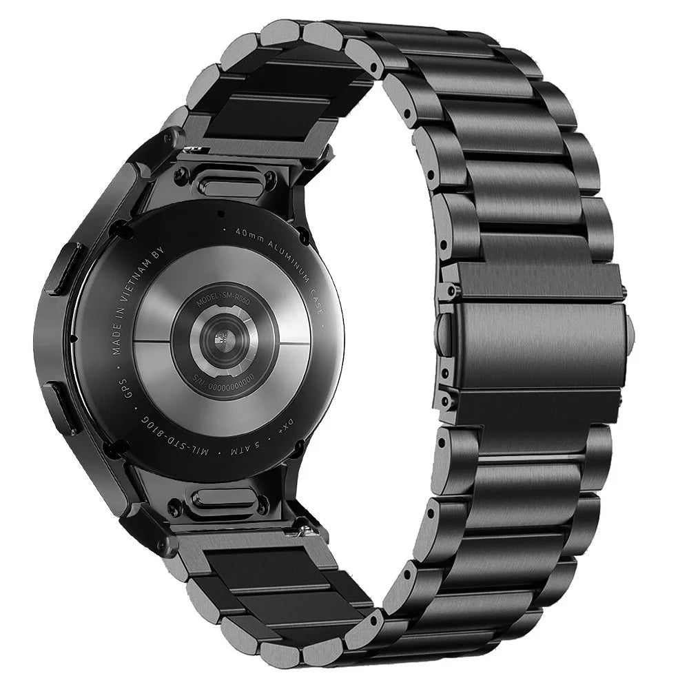 For Samsung Galaxy Watch6 / Watch6 Classic Stainless Steel Wrist Strap Quick Release Connector Metal Watch Band, Black - 1