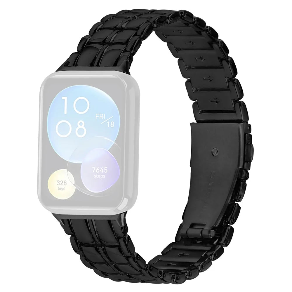 For Xiaomi Smart Band 10 Pro / 9 Pro / 8 Pro / Redmi Watch 6 / 5 / 4 Metal Wrist Band Replacement Smart Watch Strap - Black - 1
