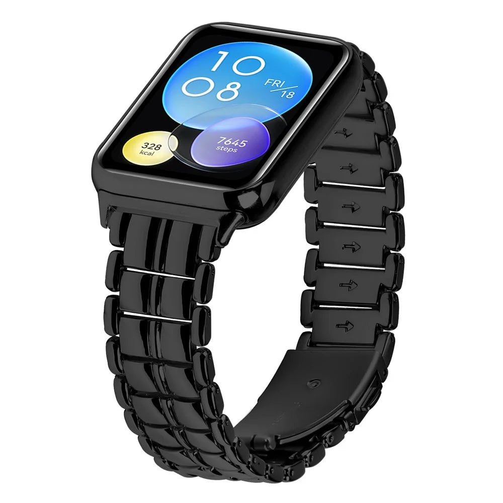 For Xiaomi Smart Band 10 Pro / 9 Pro / 8 Pro / Redmi Watch 6 / 5 / 4 Metal Wrist Band Replacement Smart Watch Strap - Black - 2