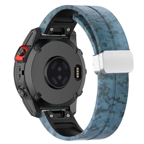 For Garmin Fenix 7S / 6S Pro / 5S Plus / Instinct 2S Camouflage Watch Bands Silver Buckle 20mm Sports Strap - Mosaic - 1