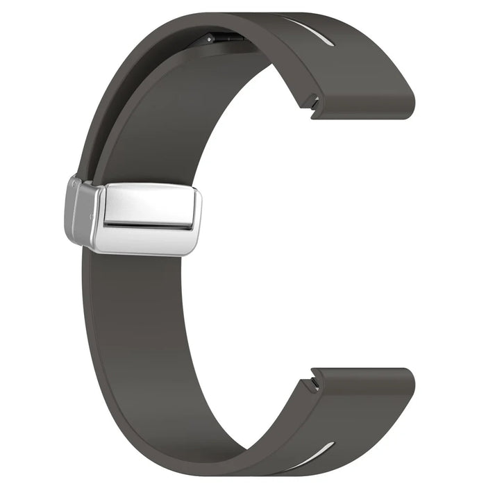 For Garmin Fenix 7 / Forerunner 965 / 955 / 945 / 935 Watch Band Dual Color 22mm Strap with Silver Buckle - Grey+White - 6