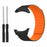 For Suunto Core Magnetic Watch Band 22mm Skin-Friendly Silicone Strap - Black+Orange - 2