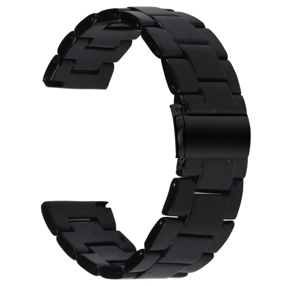 For Misfit Vapor Watch Band Waterproof Resin Replacement Watch Strap - Black - 1