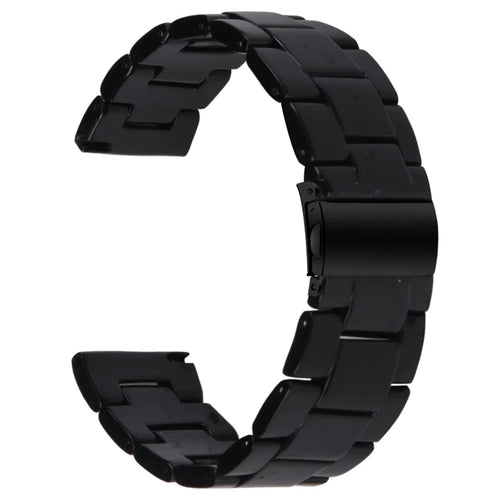 For Misfit Vapor Watch Band Waterproof Resin Replacement Watch Strap - Black - 1