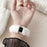 22mm Smart Watch Winter Plush Replacement Strap Magnetic Buckle Wrist Band - White - 2