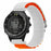 For Suunto Core Watch Band 22mm Nylon Loop Adjustable Wrist Strap with Connector - White+Orange - 4