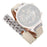 22mm Universal Smart Watch Band Bling Rhinestone Genuine Cow Leather+Chain Strap Replacement - White - 1