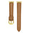 20mm Universal Smart Watch Band Genuine Cow Leather Strap Replacement - Khaki+Gold Buckle - 2