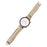 18mm V-shaped Zinc Alloy Watchband Metal Universal Replacement Watch Strap - Gold - 1